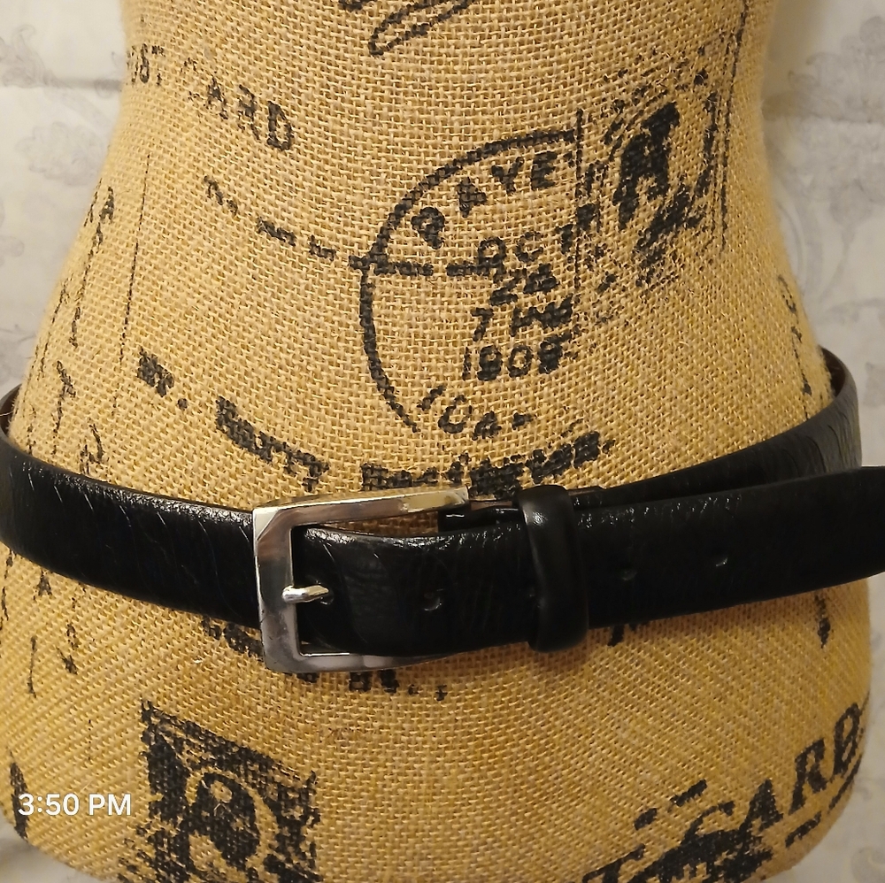 Men's Brighton belt black and silver size 36